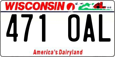 WI license plate 471OAL