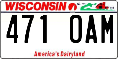 WI license plate 471OAM