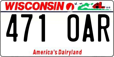 WI license plate 471OAR