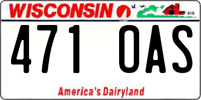 WI license plate 471OAS