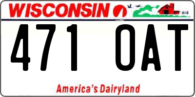 WI license plate 471OAT