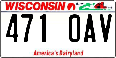 WI license plate 471OAV