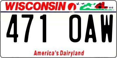 WI license plate 471OAW
