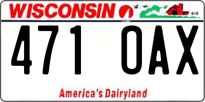 WI license plate 471OAX