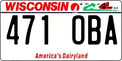 WI license plate 471OBA