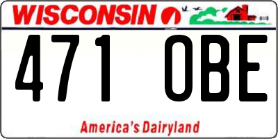 WI license plate 471OBE