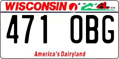 WI license plate 471OBG