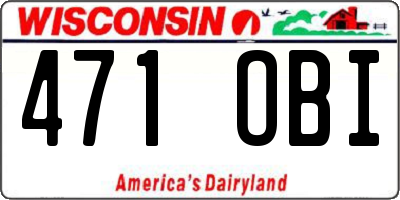 WI license plate 471OBI