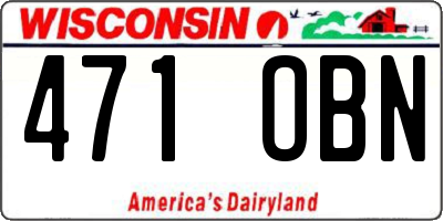 WI license plate 471OBN