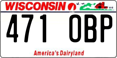 WI license plate 471OBP