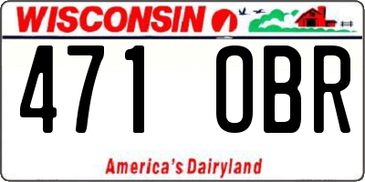 WI license plate 471OBR