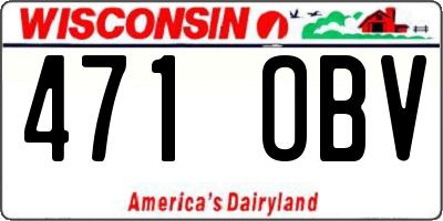 WI license plate 471OBV