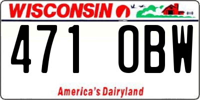 WI license plate 471OBW