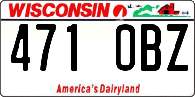 WI license plate 471OBZ