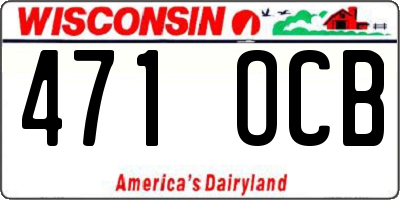 WI license plate 471OCB