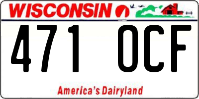 WI license plate 471OCF