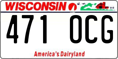 WI license plate 471OCG