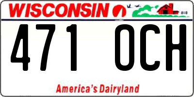 WI license plate 471OCH