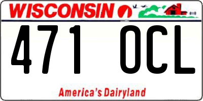 WI license plate 471OCL