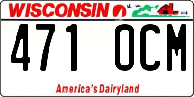 WI license plate 471OCM