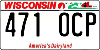 WI license plate 471OCP