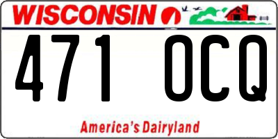 WI license plate 471OCQ