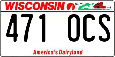 WI license plate 471OCS