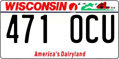 WI license plate 471OCU