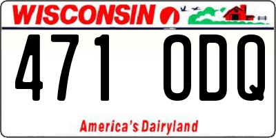 WI license plate 471ODQ