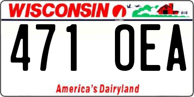 WI license plate 471OEA