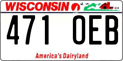 WI license plate 471OEB