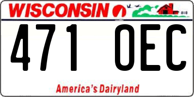 WI license plate 471OEC