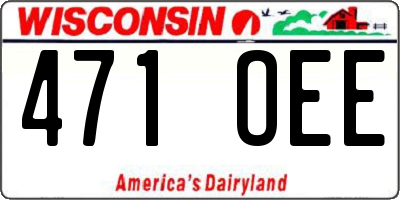 WI license plate 471OEE