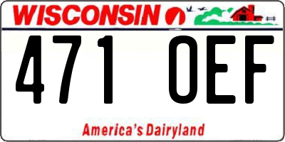WI license plate 471OEF