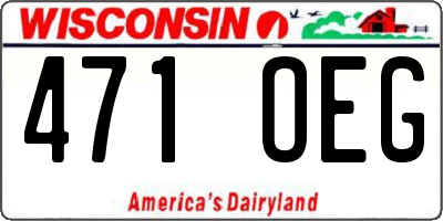 WI license plate 471OEG