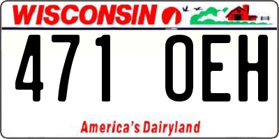 WI license plate 471OEH