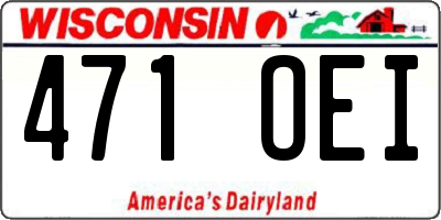 WI license plate 471OEI