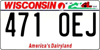 WI license plate 471OEJ