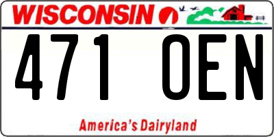 WI license plate 471OEN