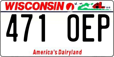 WI license plate 471OEP