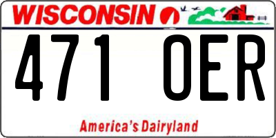 WI license plate 471OER