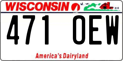 WI license plate 471OEW