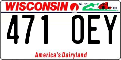 WI license plate 471OEY
