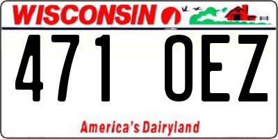 WI license plate 471OEZ