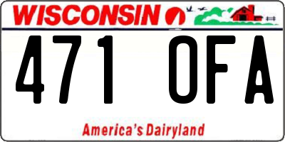 WI license plate 471OFA