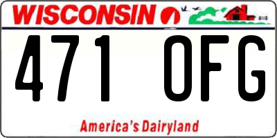 WI license plate 471OFG