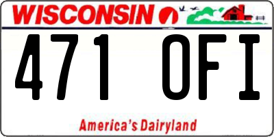 WI license plate 471OFI