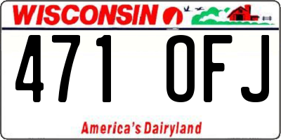 WI license plate 471OFJ
