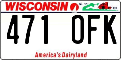 WI license plate 471OFK