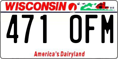 WI license plate 471OFM